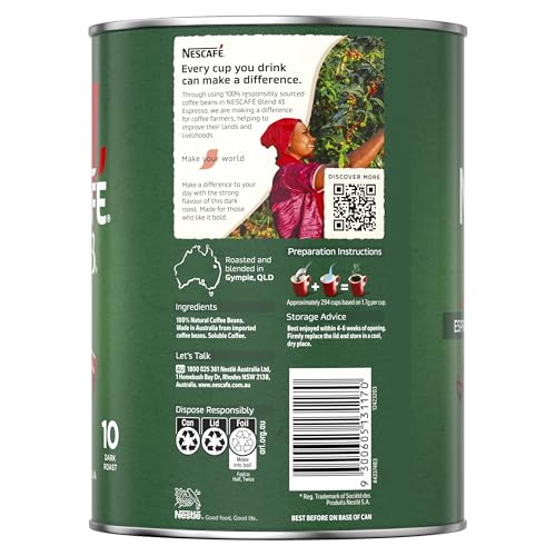 Nescafe Blend 43 Espresso Dark Roast Instant Coffee 500 g