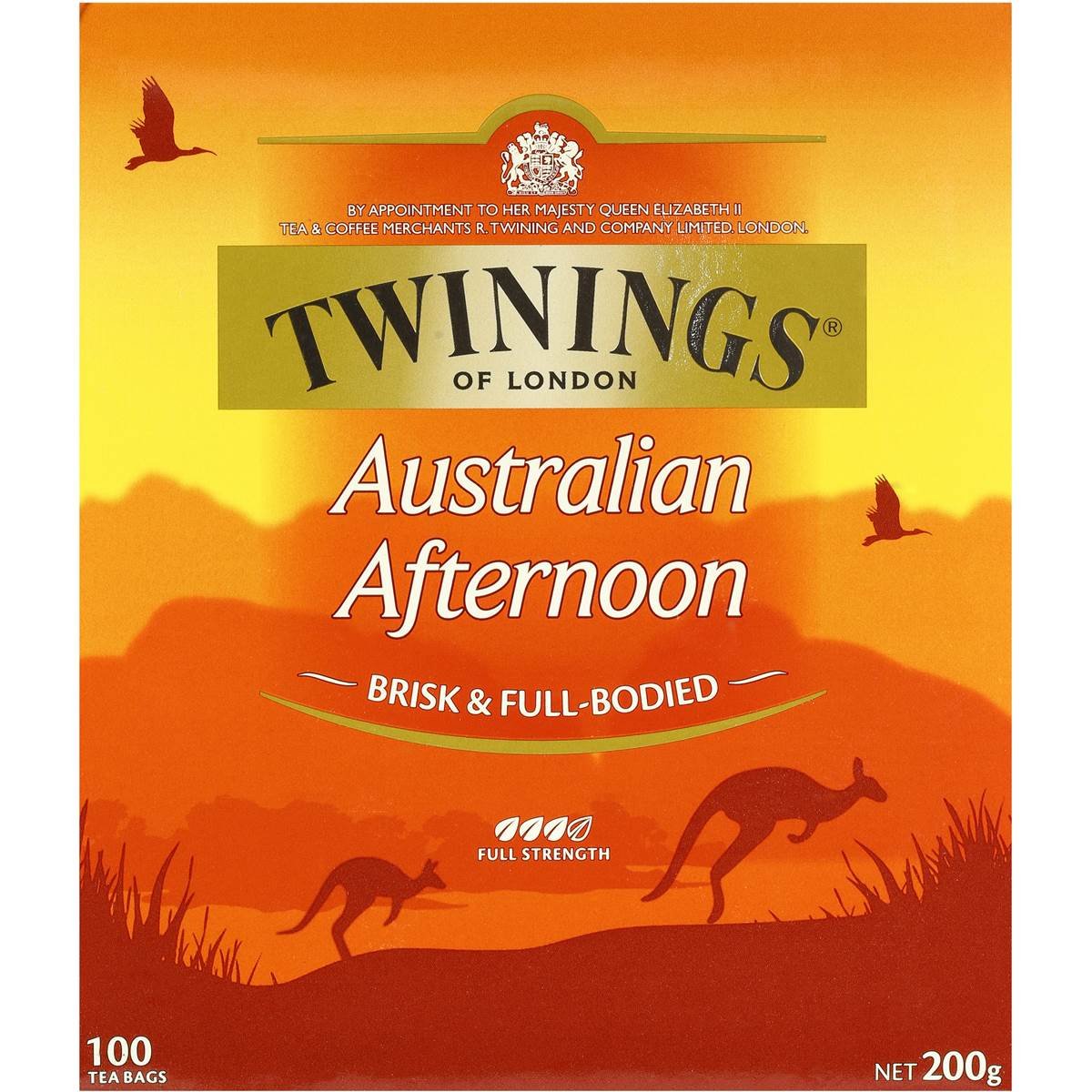 Twinings Australian Full Strength Afternoon Tea Bags 100 Pack x 1