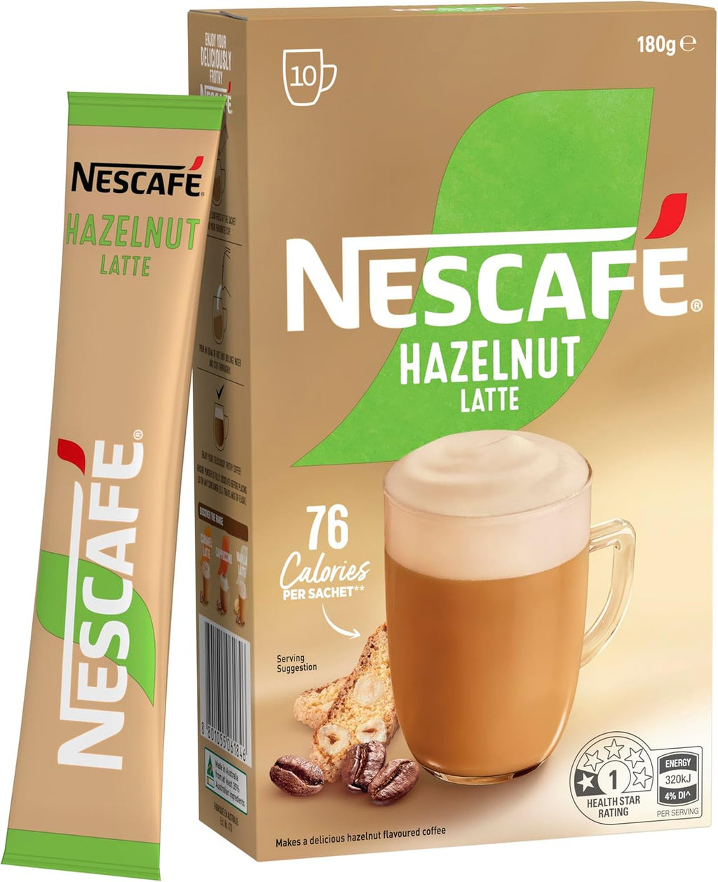 Nescafe Menu Caramel Latte Instant Coffee 12.5 g (Pack of 10)  .au: Pantry Food &amp; Drinks image