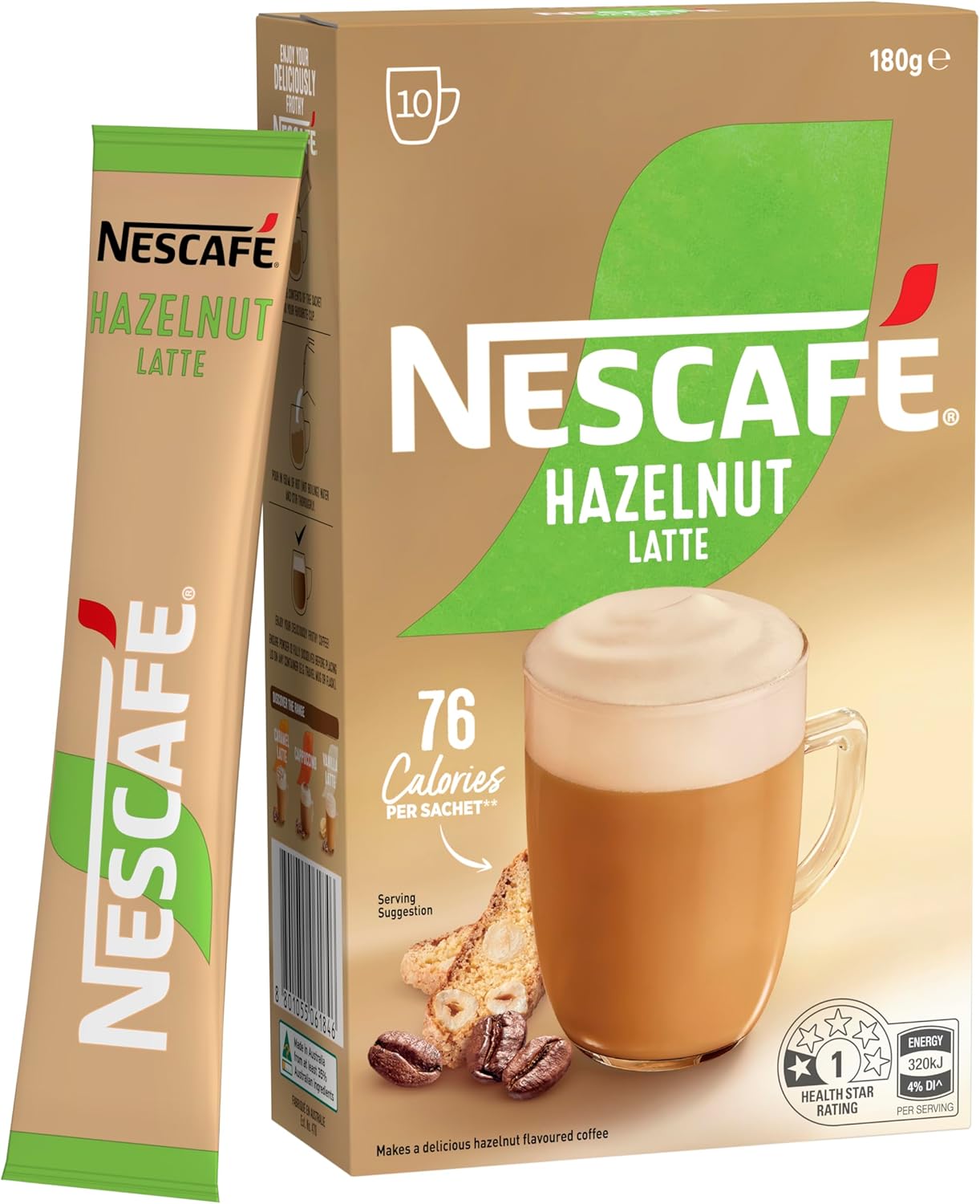 Nescafe Menu Caramel Latte Instant Coffee 12.5 g (Pack of 10)  .au: Pantry Food &amp; Drinks image